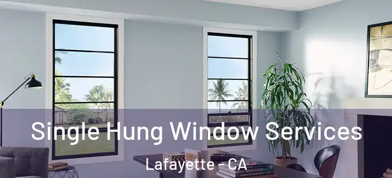  Single Hung Window Services Lafayette - CA